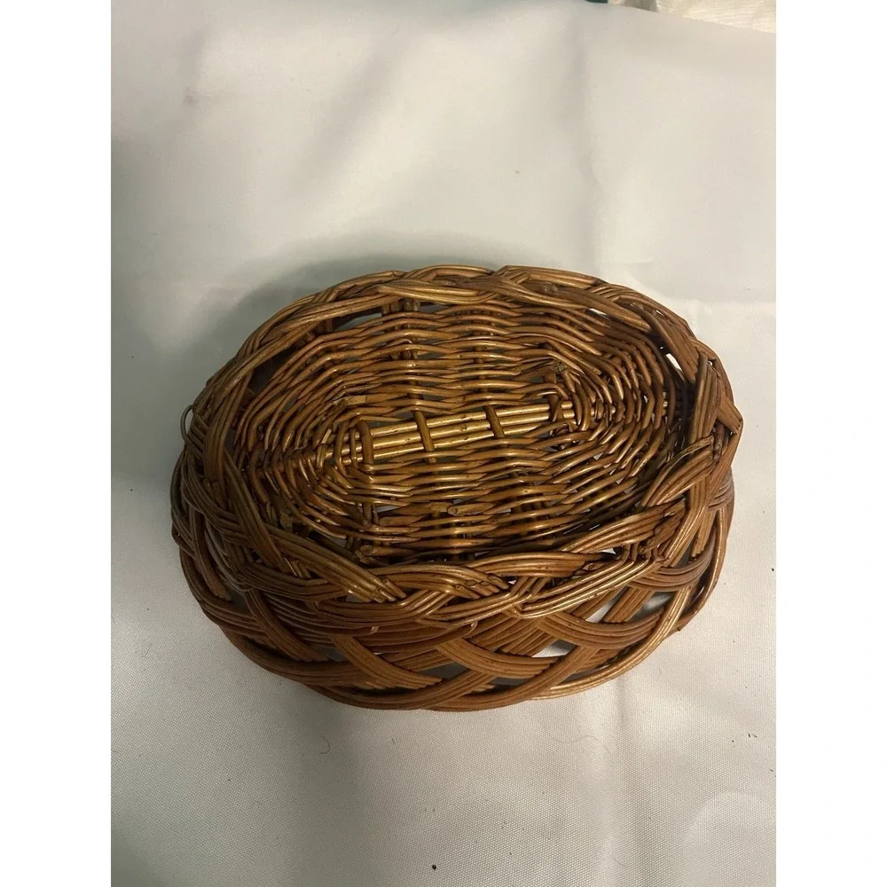 Wicker Open Weave Basket Bowl 9